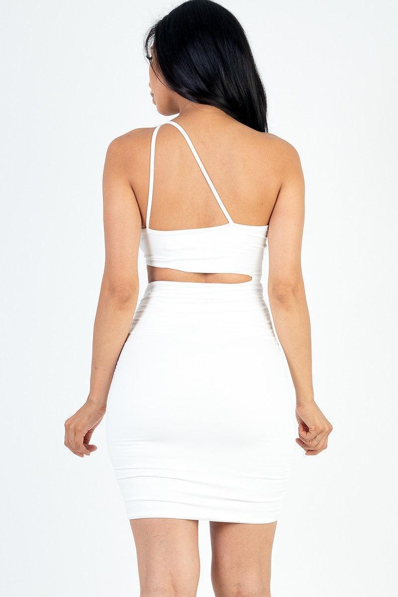 One Shoulder Bodycon Mini Dress, [product type]