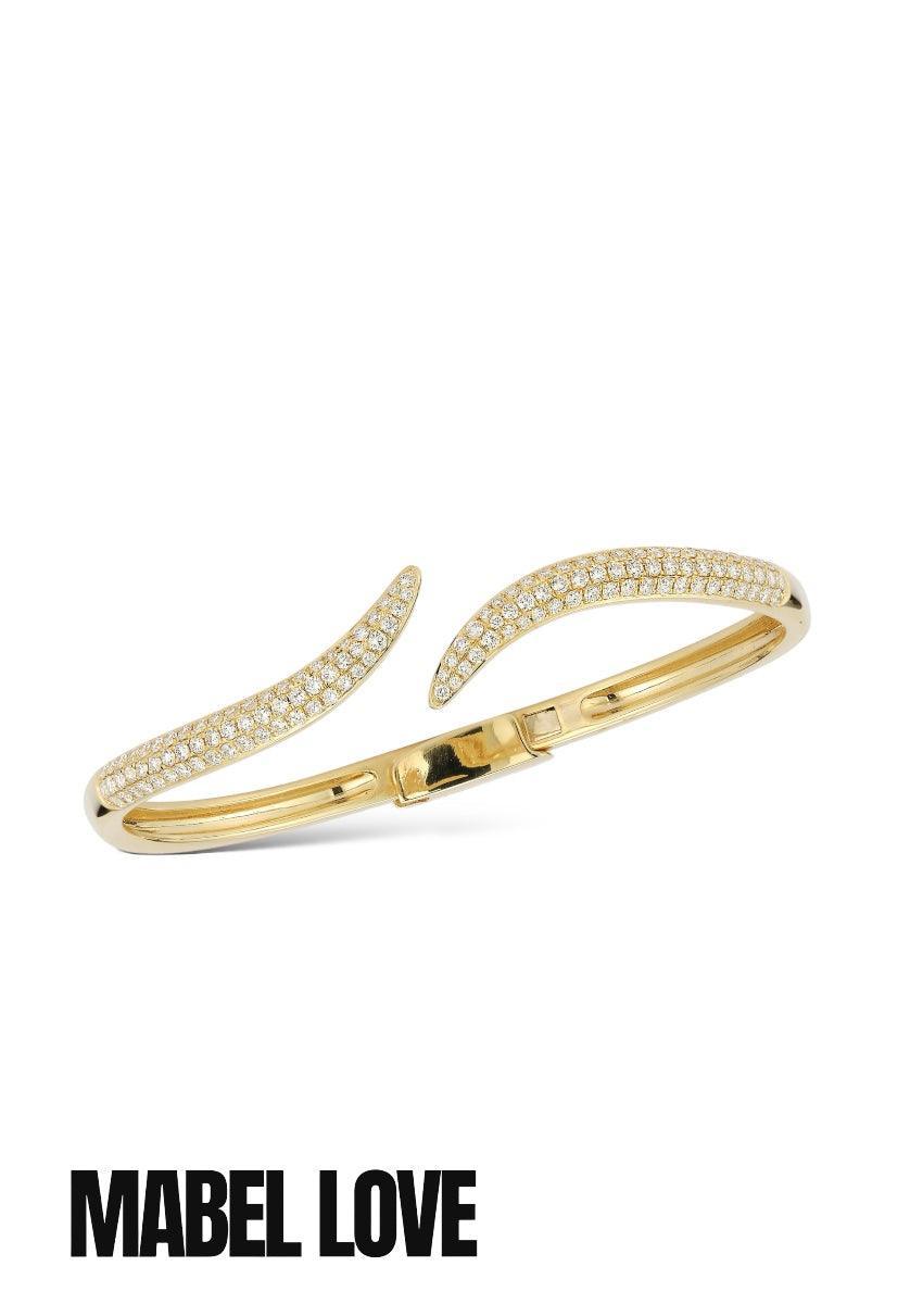 Pave Curved Claw Cuff Bracelet., [product type]