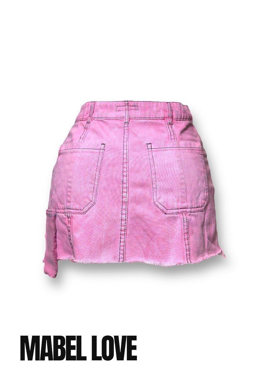 Pink Cross Mini Skirt, 