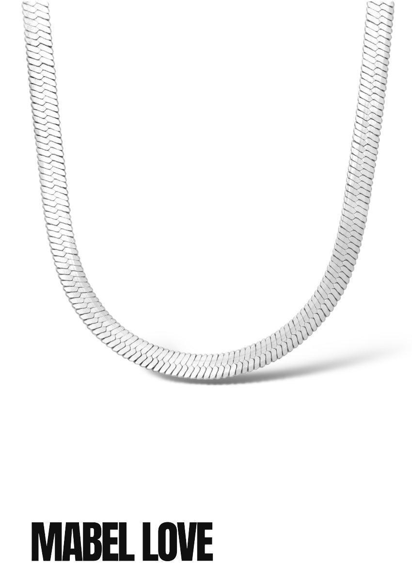Snake Herringbone Necklace, 