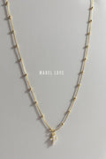 Gold Cross Beaded Necklace, [product type]