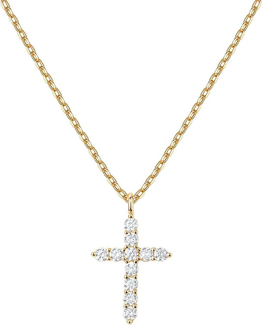 Elegant Gold Plated Cross Necklace, [product type]