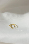 Moon & Star Gold Ring, [product type]