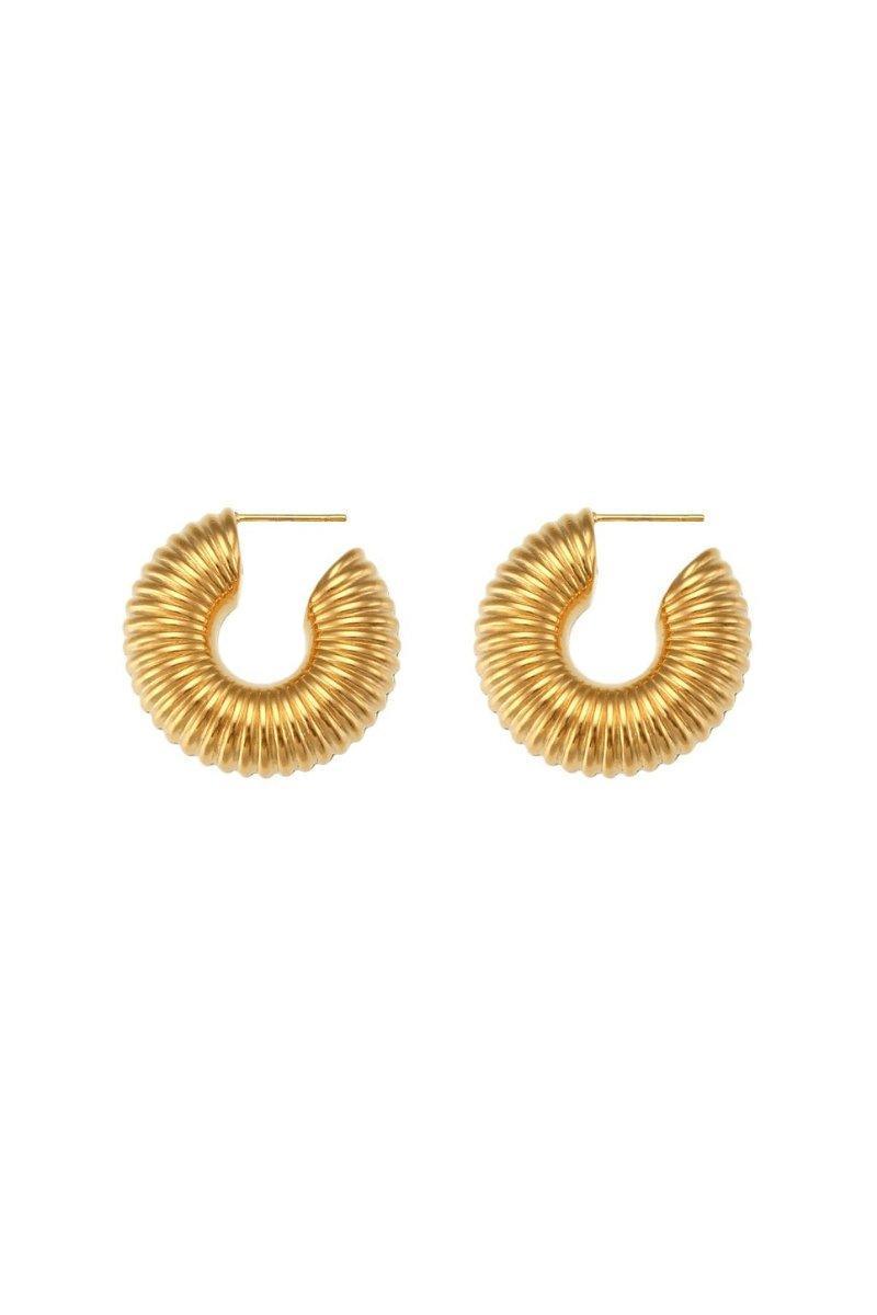 Stainless Steel Hollow Chunky Cylinder Hoop Earrings, [product type]