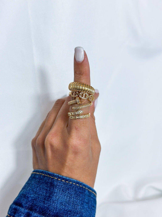 Textured Snake Gold Ring, [product type]