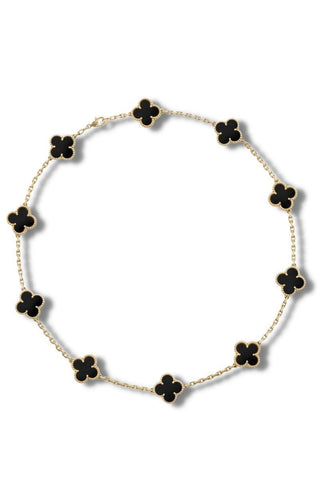 Black Multi Clover Necklace