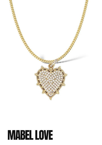 Heart Pendant Gold Necklace, 