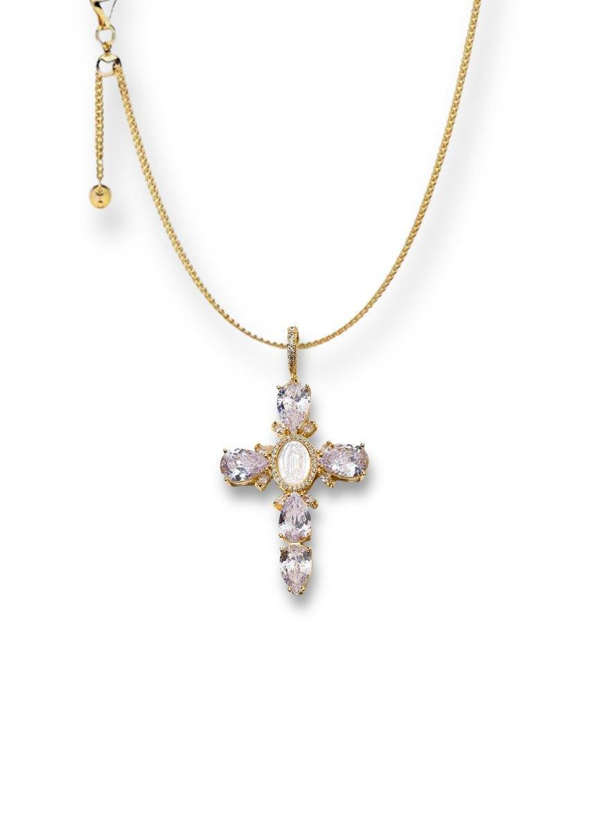 Virgin Cross Adjustable Necklace, 