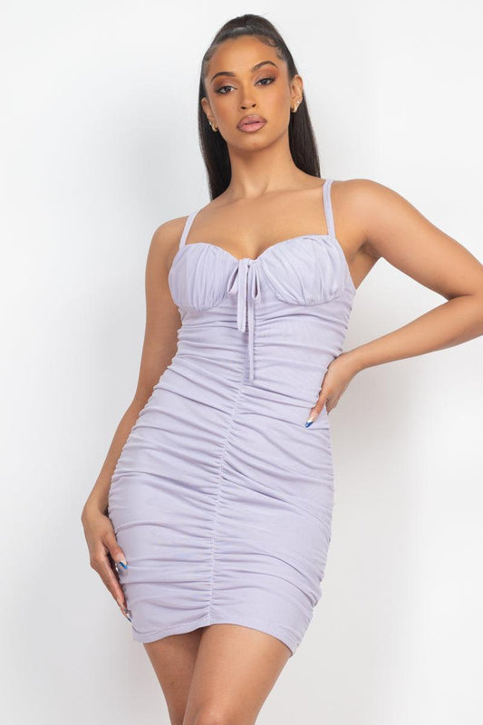 Pastel Ruched Mini Dress, [product type]