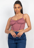 Bustier Ribbed Top Mauve, [product type]