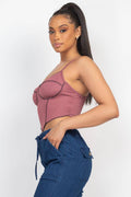 Bustier Ribbed Top Mauve, [product type]