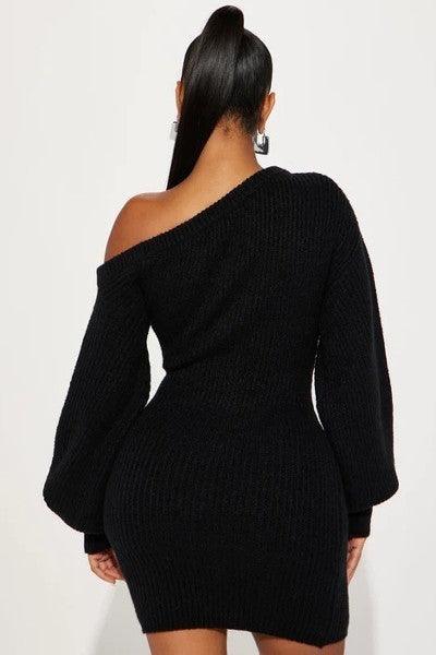 Sweater Knit Mini Dress, 
