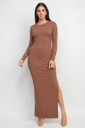 Side Slit Bodycon Maxi Dress, [product type]