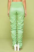 Leather Ruched Pants, 