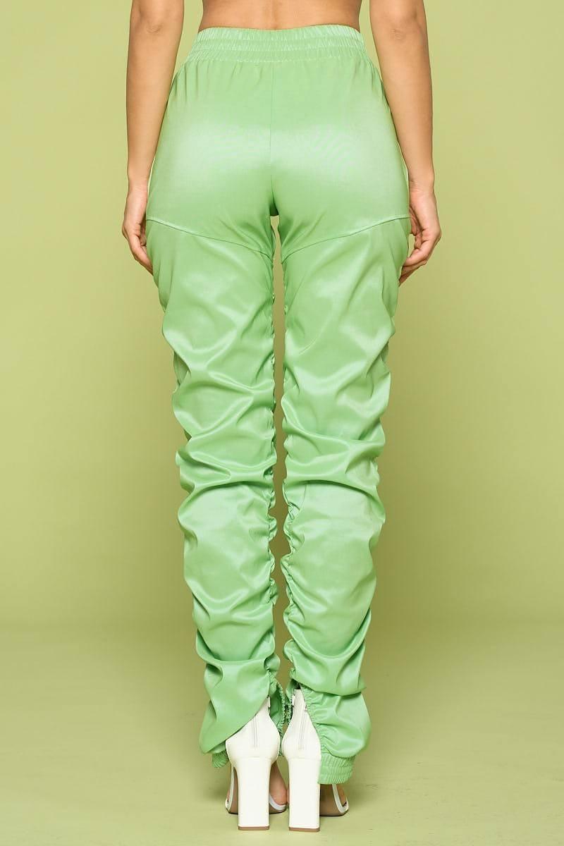 Leather Ruched Pants, 