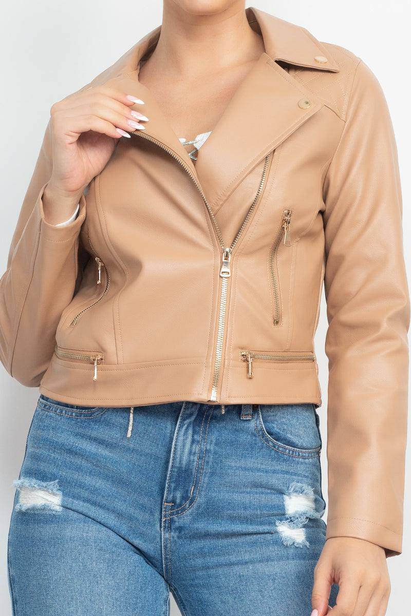 Motto Rider Jacket Taupe, [product type]