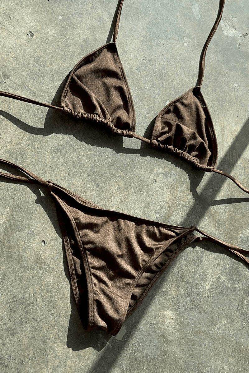 Aesthetic Brown Two Piece Bikini, [product type]