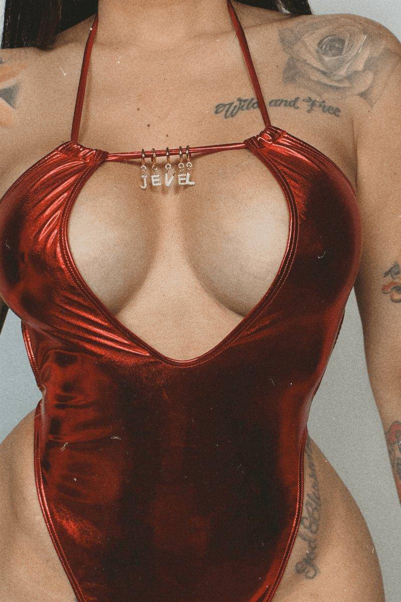 LOLA RED METALLIC ONE PIECE, [product type]