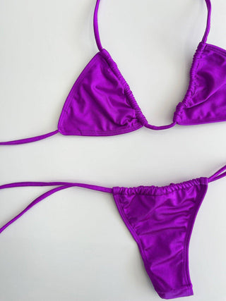 Purple Triangle Bikini Set