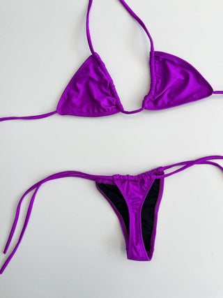 Purple Triangle Bikini Set