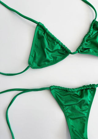 Green Triangle Bikini Set