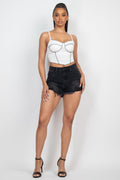 Bustier Ribbed Top White, [product type]