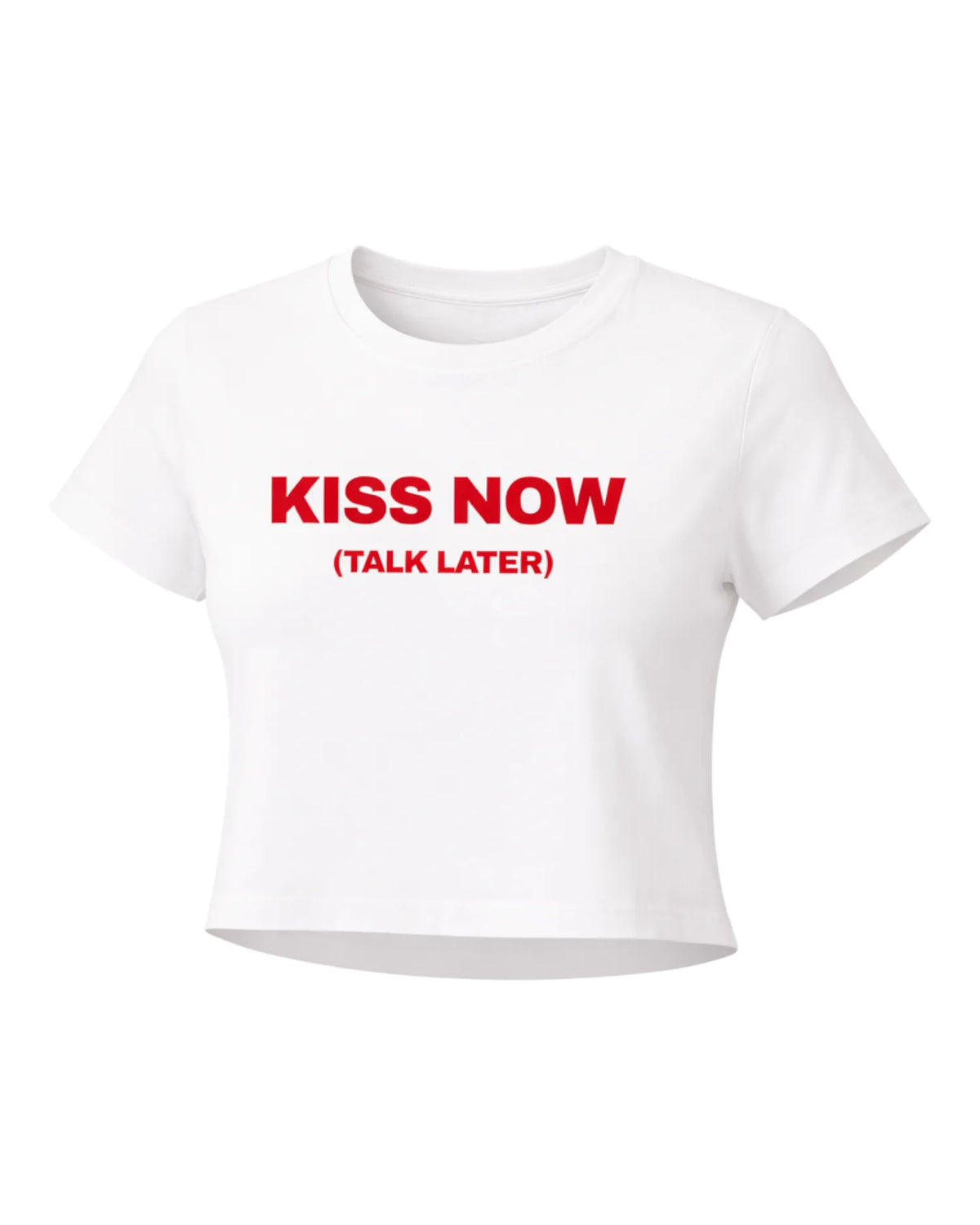 Kiss Now Slim Fit T-shirt | ODMPOD Crop Top – Mabel Love Co