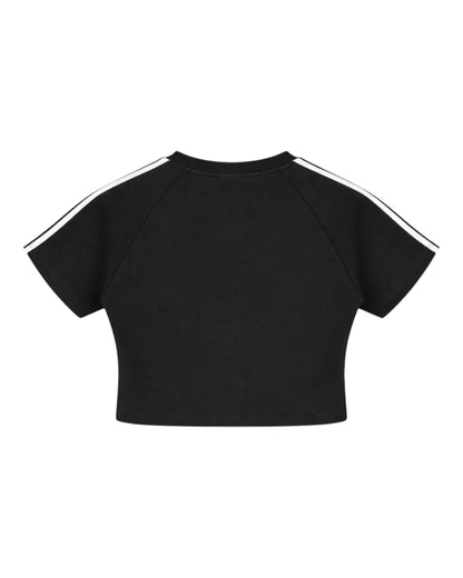 Good Girl Black Arm Stripe Crop Top