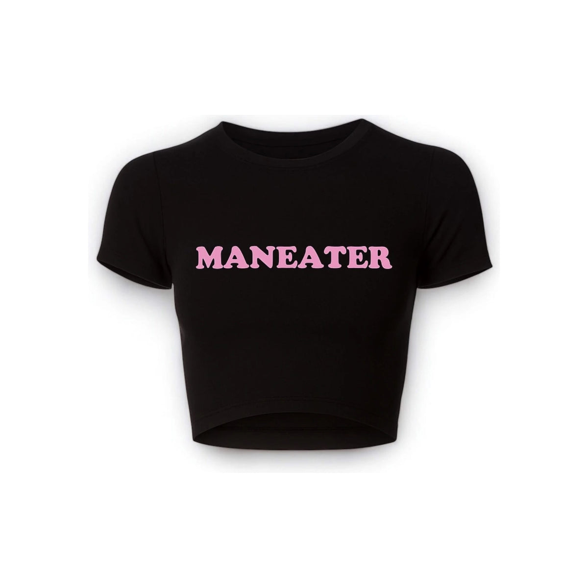 Maneater Crop Top - Y2K Style — corrected front ghost image with standard spacing