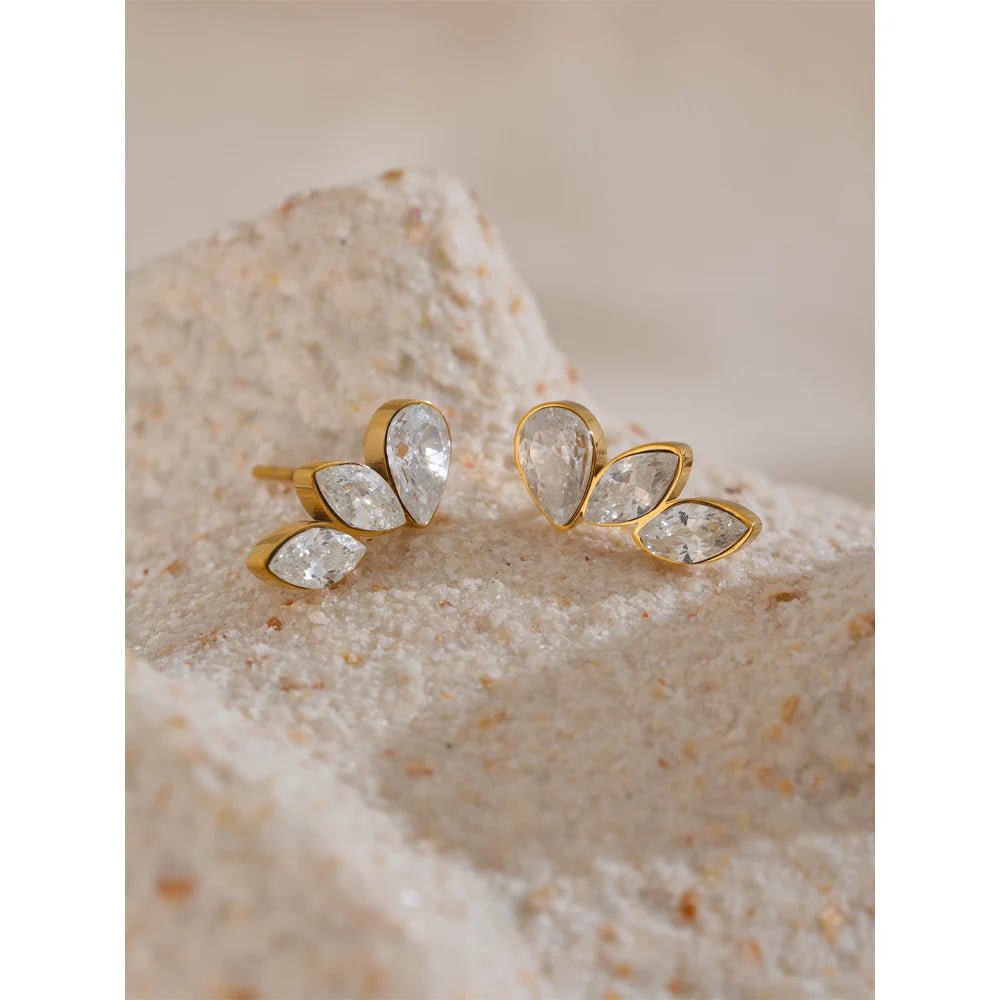 Marquise - Cut Cubic Zirconia Earrings