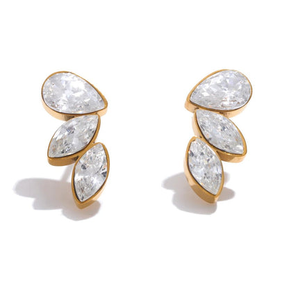 Marquise - Cut Cubic Zirconia Earrings