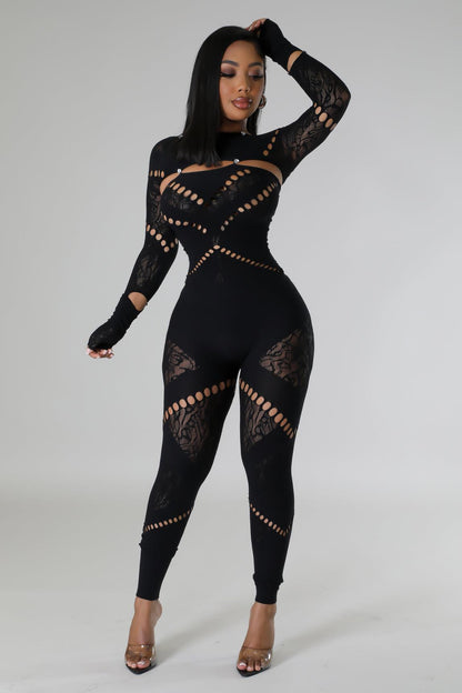 Mesh 2 Piece Jumpsuit