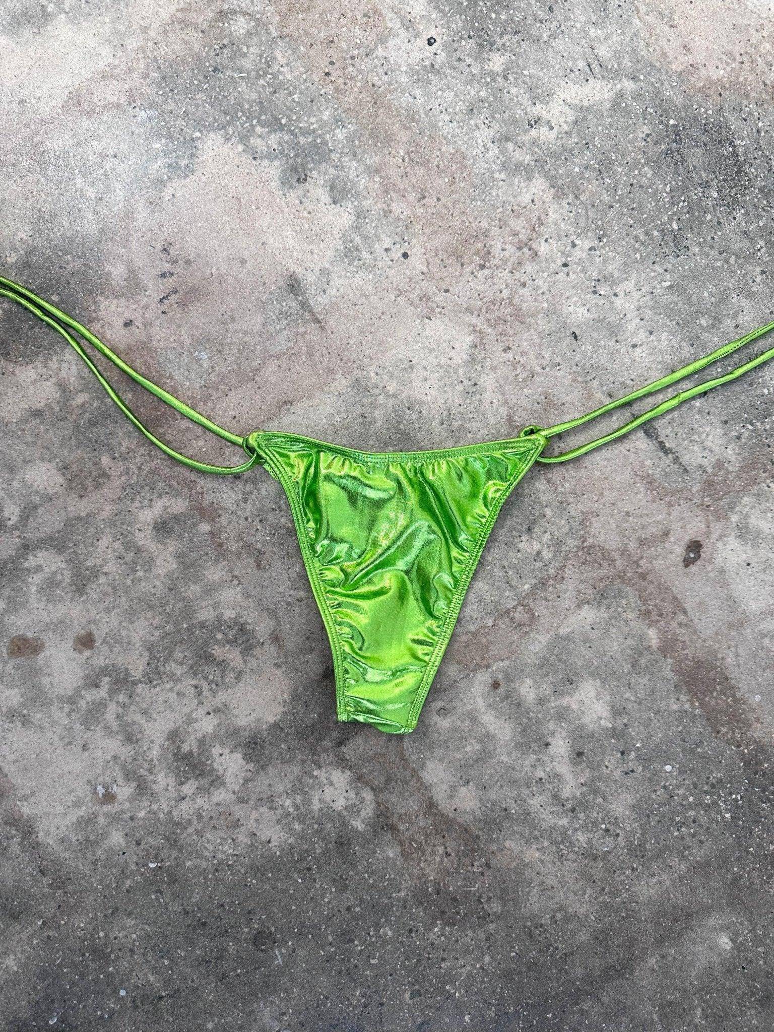 METALLIC 2 PIECE BIKINI GREEN