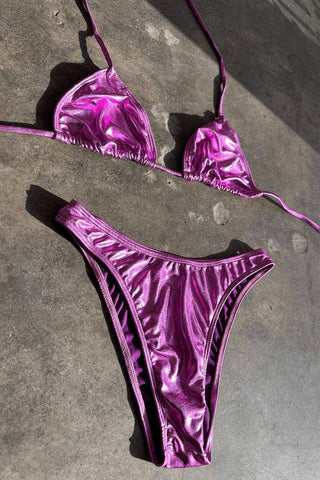 METALLIC 2 PIECE PINK - Mabel Love Co - Swimwear