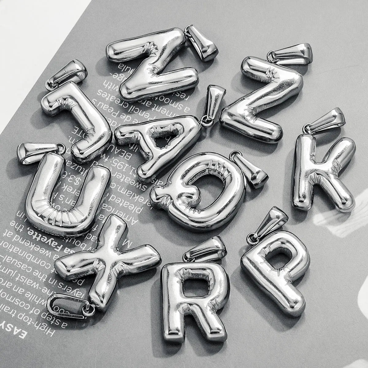 Metallic Balloon Letter Charms