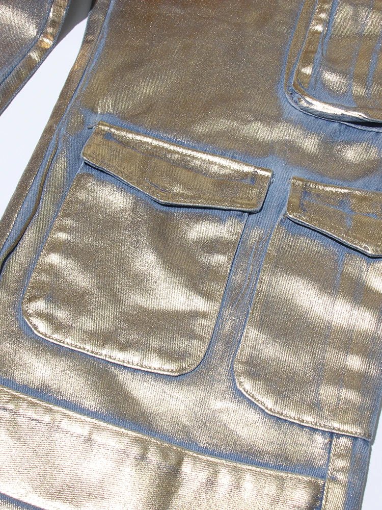 Metallic Gold Pants