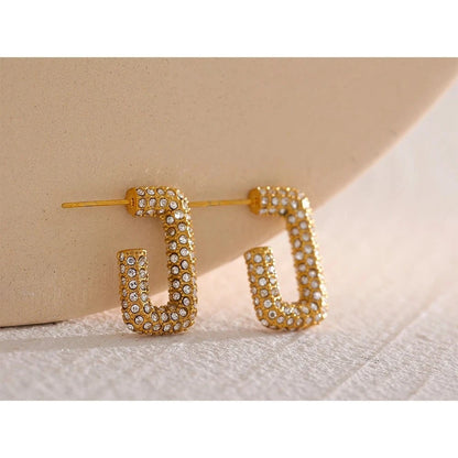 Micro Pave Hoop Earrings