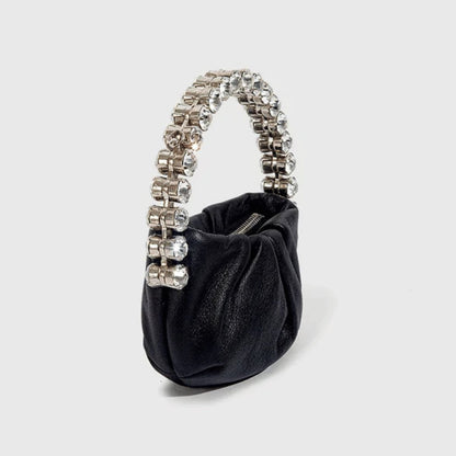 Black rhinestone purse