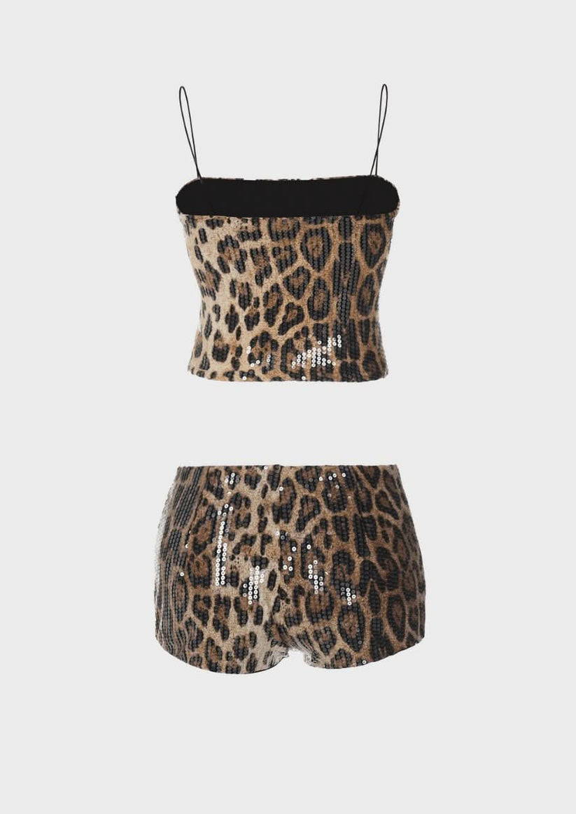 Mini Leopard Print Shorts - Glam Party Outfit | Mabel Love Co.