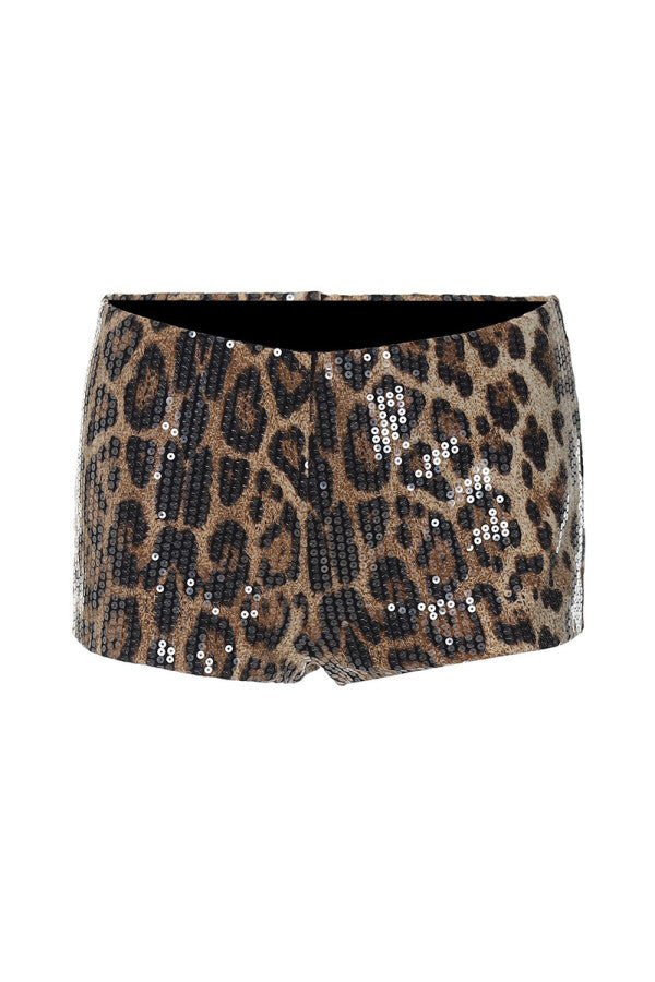 Mini Leopard Sequin Shorts