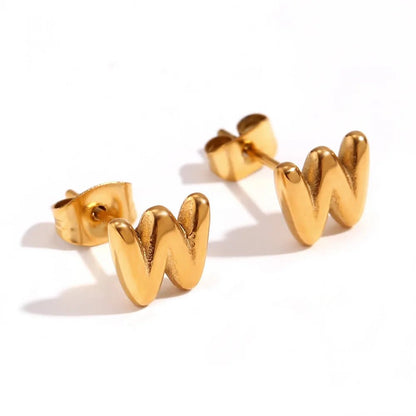 Mini Letters Stud Earrings