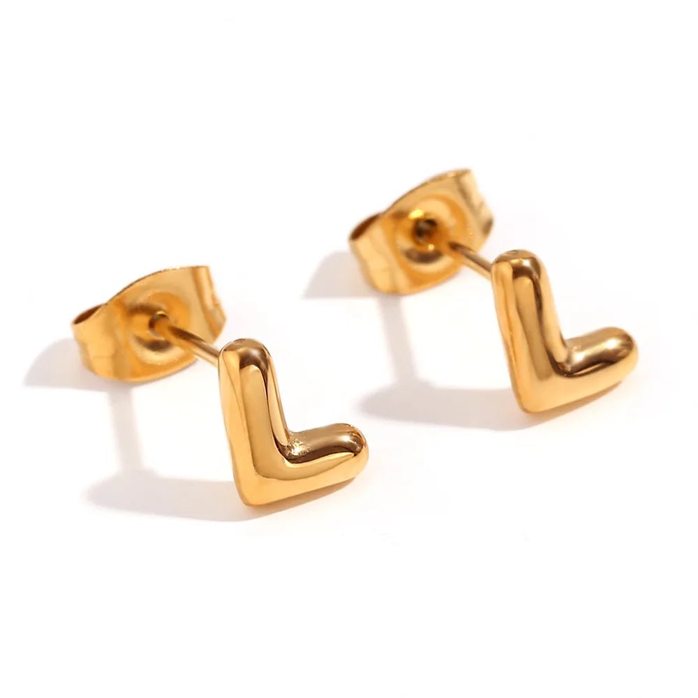 Mini Letters Stud Earrings