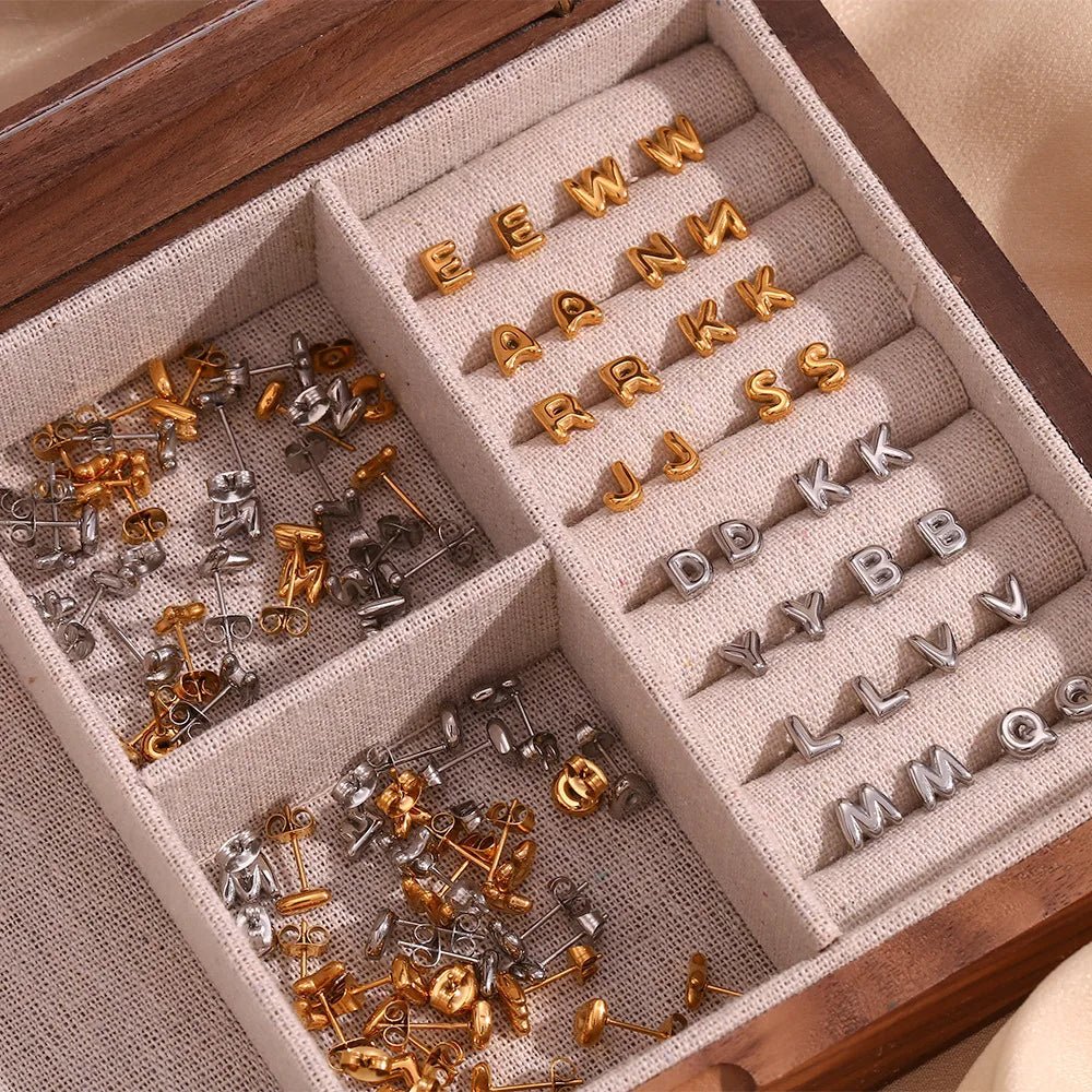 Mini Letters Stud Earrings