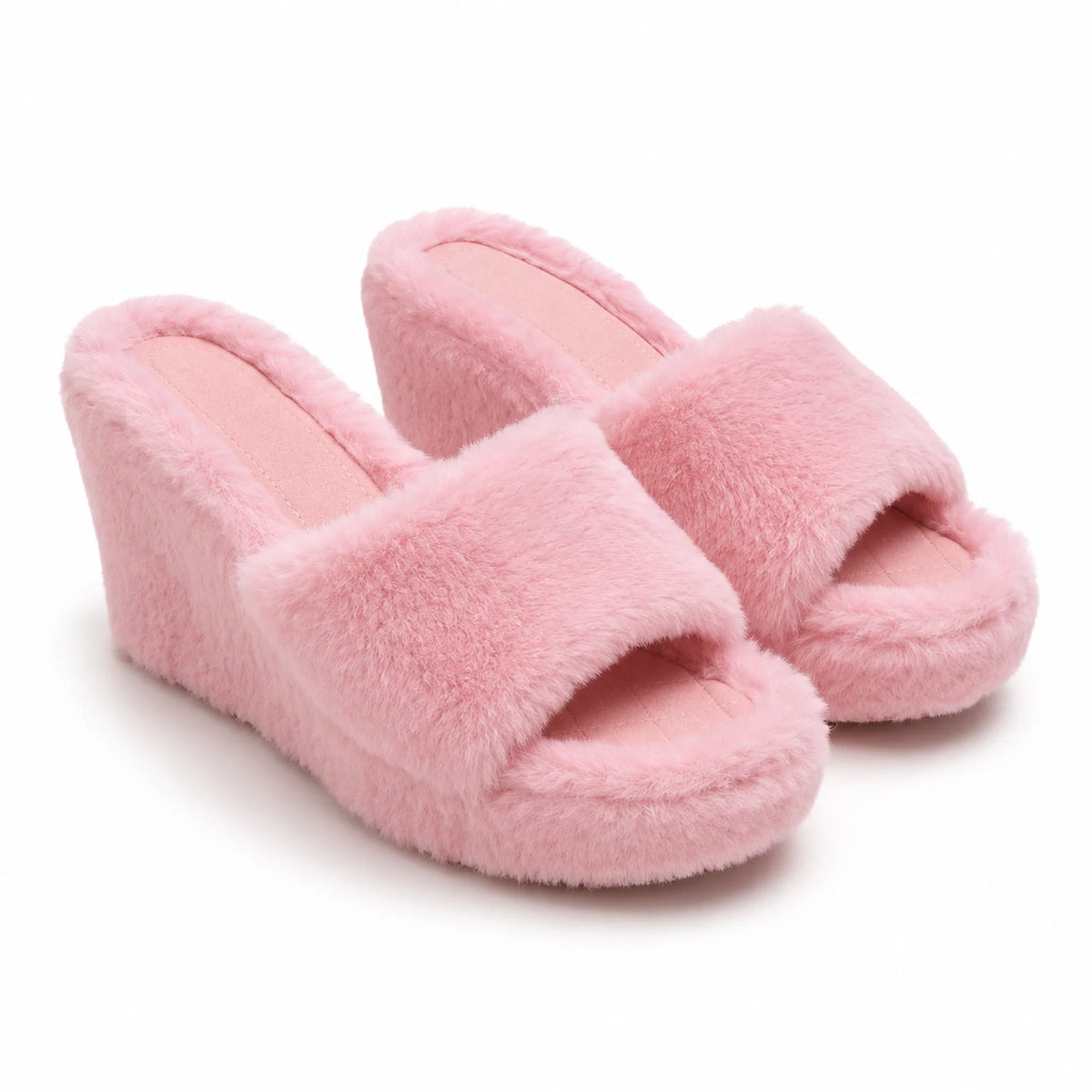 Mink Fur Wedges — front