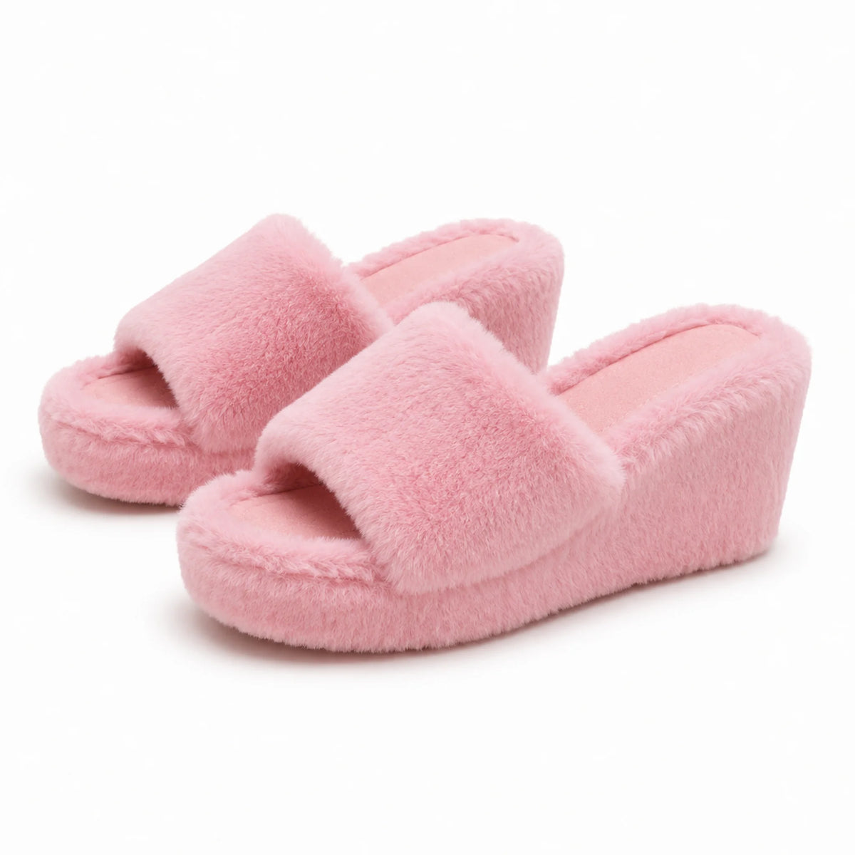 Mink Fur Wedges — side