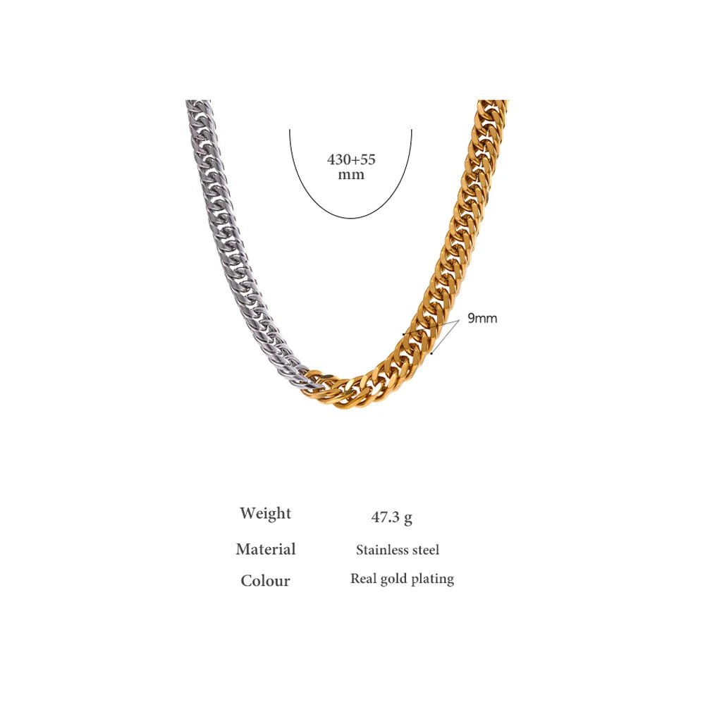 Mixed Chain Necklace sizing details