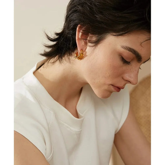 Molten Aura Hoop Earrings