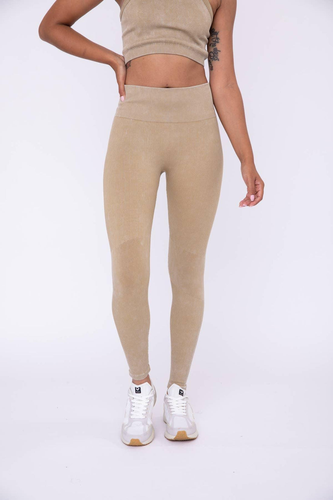 Constructed Ribbed Leggings, [product type]