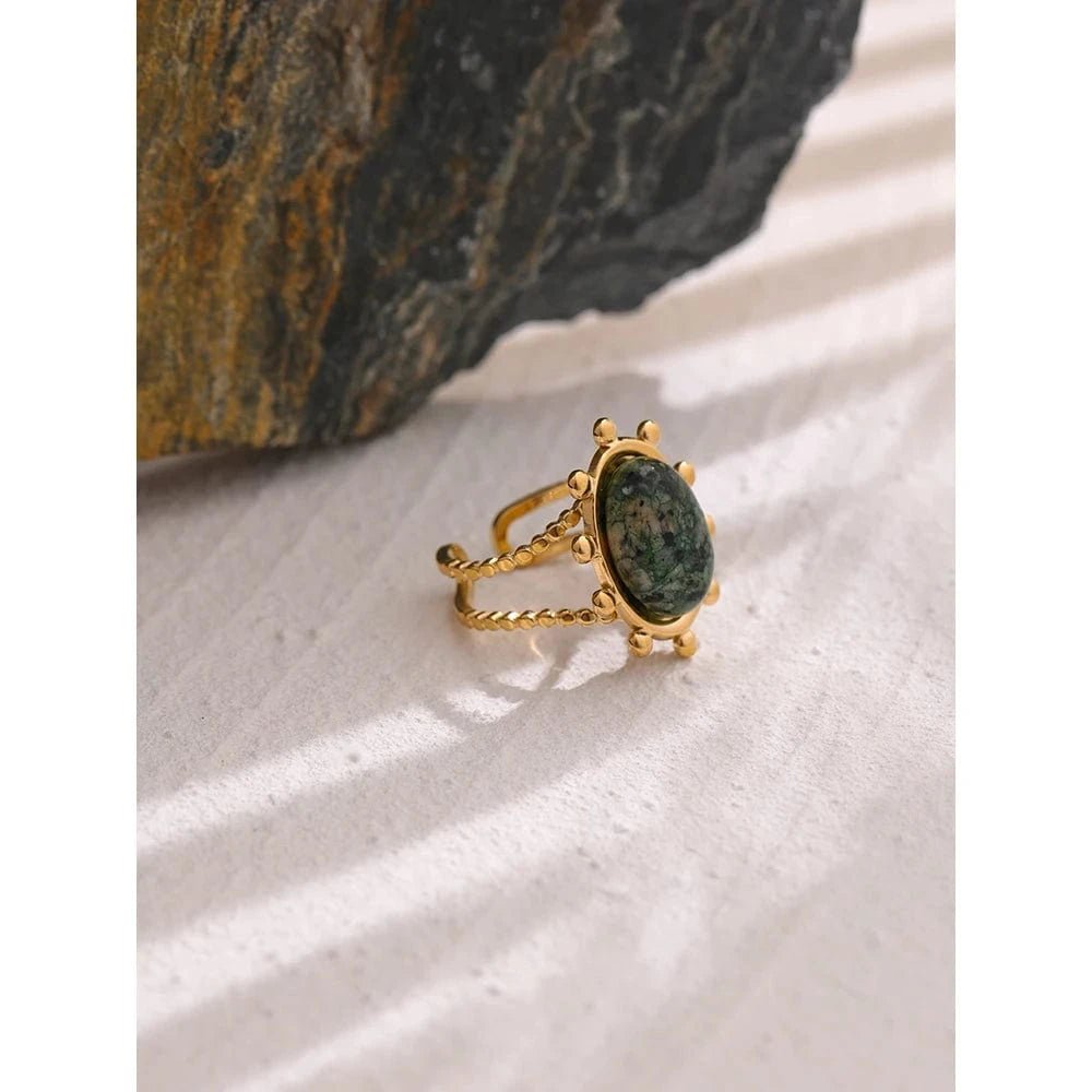 Moss Agate Ring