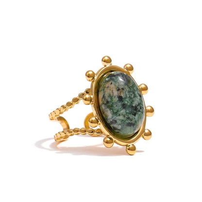 Moss Agate Ring